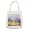 thumbnail image 1 of Flower Tote Bag, Chamomile and Dandelion Field Meadow Landscape in Contrasting Colors Idyllic View, Cloth Linen Reusable Bag for Shopping Books Beach and More, 16.5" X 14", Cream, by Ambesonne, 1 of 2