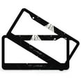 thumbnail image 2 of License Plate Frames Adventures Car Accessories 2 Pcs Set Camping Adventure Aluminum Metal License Plate Frame Gift for Dad 6x12in with Screw and Black Screw Caps, 2 of 6