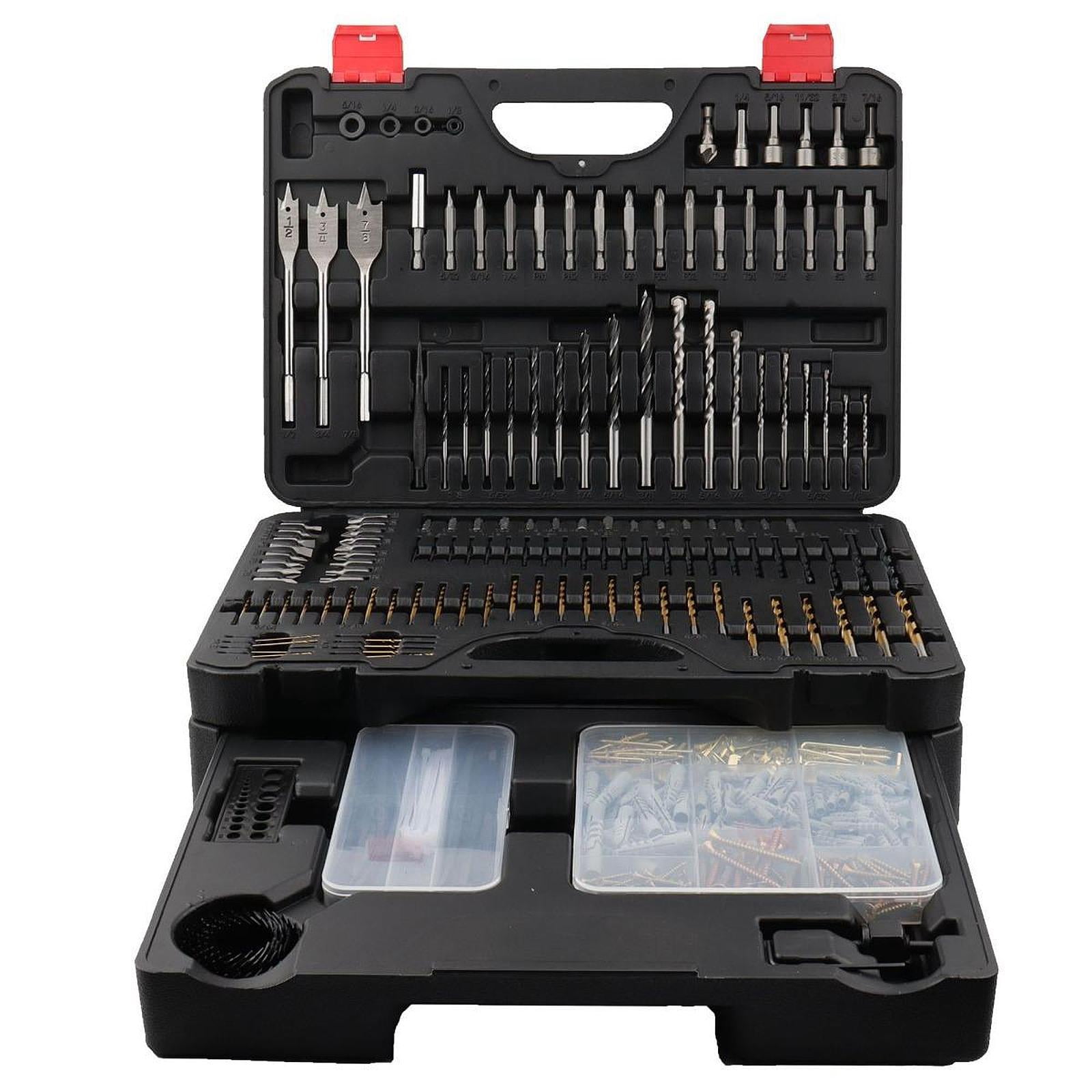 colaxi 398 Pieces Screwdriver Set Screwdriver Bit Set High Speed Steel Black Sturdy Impact Driver Bit for Furniture Repair
