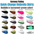 thumbnail image 3 of Harmony Fishing  Quick Change Modular Umbrella Skirts for Fishing Jigs/Lures/Baits 10 Pack Electric Blue, 3 of 6
