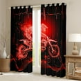 thumbnail image 2 of Erosebridal Speed Dirt Bike Curtains Pack of 2 (38x45), Geometry Striped 30%-50% Black Out Curtains, Extreme Sports Decor, 2 of 5