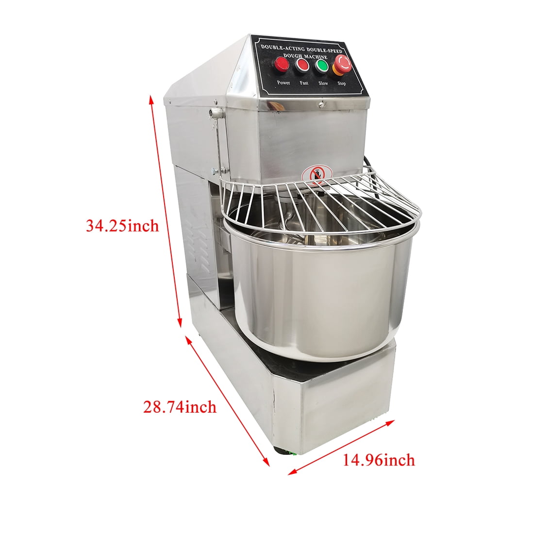 INTBUYING 30L Electric Dough Mixer Double Speed Double Action Stainless Steel