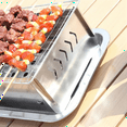 thumbnail image 2 of Small Grill Portable Foldable Grill Outdoor Grill Removable Part Versatile BBQ Tool for Barbecue Beach Without Tray, 2 of 7