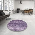 thumbnail image 4 of Ahgly Company Machine Washable Indoor Rectangle Abstract Purple Area Rugs, 4' x 6', 4 of 7