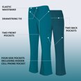 thumbnail image 3 of ACTIVE UNIFORMS Women's Breathable Cool Stretch Fabric Scrub Top and cargo Pant Set (Teal, Large), 3 of 7
