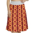 thumbnail image 1 of Women's Geometric Overlapping Round Forms A-line Printed Skirt Casual Wear, M, Burgundy Yellow, by Ambesonne, 1 of 1
