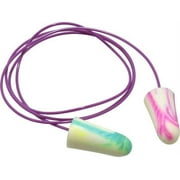 Disposable Corded Earplugs, 33 dB Assorted Color with Taper End Shape, 100 Pairs