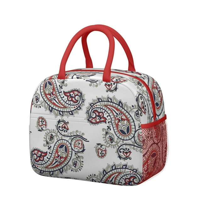 Sac à Lunch Artistique Ethnique – Design Rétro Paisley, Sac Isotherme pour Extérieur