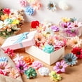 thumbnail image 5 of 300 Pcs Faux Flower Heads Silk Artificial Plum Blossom Heads DIY Fake Mini Flowers Assorted Silk Decorative Flowers Daisy Roses Craft Supplies for Wedding Party Wreath Cake Vase Decoration (Elegant), 5 of 5