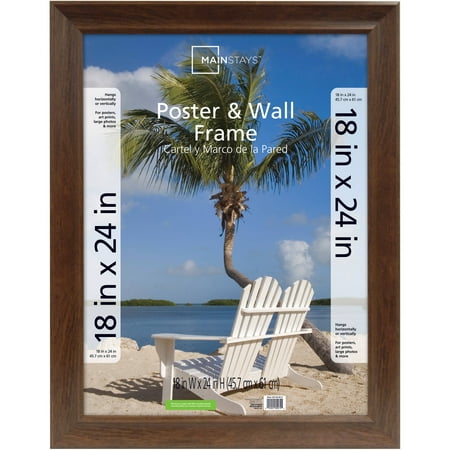 Mainstays 18x24 Wide Walnut Poster and Picture Frame ...