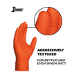 thumbnail image 4 of 1st Choice Orange Disposable Nitrile Gloves, Size Large, 100 Count, Diamond Grip, 4 of 7