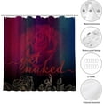 thumbnail image 4 of Rose Woman Shower Curtain for Adult Bathroom, Get Naked Valentine''s Day Anniversary Shower Curtain Set Waterproof Fabric Bathtub Curtain Art Decor with 12 Hooks, 72x72 inches, 4 of 6
