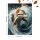 thumbnail image 3 of Qisvanset Framed Canvas Wall Art 12x16 Inch Dolphin Ocean Marine Life Beach House Wall Art, 3 of 5
