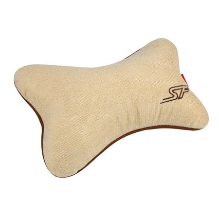 2pc Sf Pattern Bone Shaped Design Stretchy Band Neck Rest Pillow