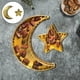 thumbnail image 3 of Bandeja para servir comida de Ramadán, postre Eid islámico, vajilla, organizador de platos con forma de luna y estrella dorado, 3 of 9