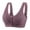 Purple, variant on Penkiiy Women Bras Woman's Fashion Plus Size Wire Free Comfortable Push Up Hollow Out Bra Underwear Coffee Bras