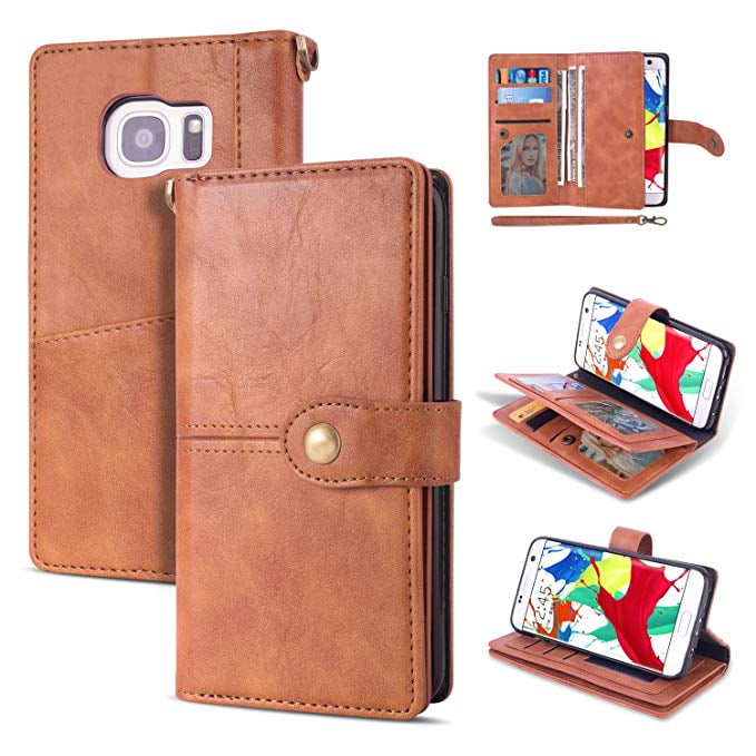 Galaxy S7 Edge Wallet Case, Galaxy S7 Edge Case, Allytech Vintage Style