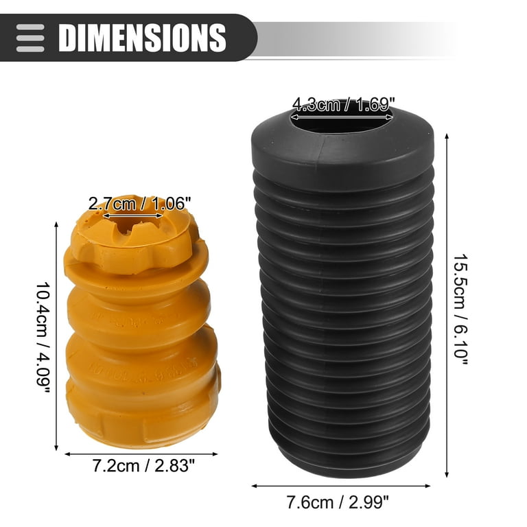 トップス 93 1 Set Front Suspension Bump Stop Shock Absorber Strut Boot