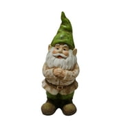 Gnome Folding Hands Looking Up Garden Statue
