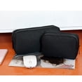 thumbnail image 4 of Bewildely Estuche portátil para bolsa de almacenamiento, organizador de dispositivos USB Digital, Cable para auriculares de viaje Almacenamiento y organización del hogar negro L, 4 of 5