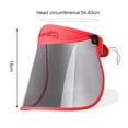 thumbnail image 6 of Callipe Women Sunhat Block Sunlight Anti UV Rotary Face Shield Empty Top Visor Clear Visual Field Sun Hat Face Cover Cycling Sunshade Cap, 6 of 8
