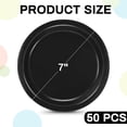 thumbnail image 2 of 50 Count Black 7 Inch Round Paper Plates  Heavy Duty Disposable Dinnerware For Parties Weddings Bbqs Birthdays Picnics, 2 of 6