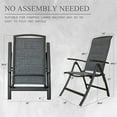 thumbnail image 5 of Boyel Living Folding Patio Chairs Set of 2, Outdoor Living Chaise Lounge Chair Aluminium Adjustable Double Textilene Recliner in-Pool Lounger for Beach, Poolside, 5 of 5