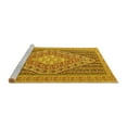 thumbnail image 2 of Ahgly Company Machine Washable Indoor Rectangle Medallion Yellow Traditional Area Rugs, 5' x 8', 2 of 4