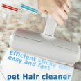 thumbnail image 2 of Removedor de pelo para mascotas, eliminador de pelusa de perros y gatos en muebles, operación con una sola mano, de 2 caras Fivean Cascos de ciclismo, 2 of 2