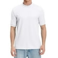 thumbnail image 6 of Summer T Shirt for Men Simple Texture Knit Tees High Water Ripple Short Sleeve Tops White XL, 6 of 10