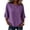72#Purple, variant on Tops for Women Dressy Casual Loose 3/4 Sleeve Shirts Lightweight Crewneck Beach Vacation Outfits Wine 2XL