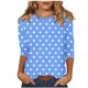 thumbnail image 2 of mfyjkho Tops Para Hacer Ejercicio Para Mujer, Blusa Informal Con Cuello Redondo Y Mangas 3/4 Para Mujer Tops Para Salir L, 2 of 5