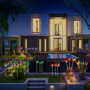 QiShi 3-pack Solar Butterfly Garden Lights - Color-Changing LED Stake Lights for Outdoor Decor