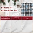 thumbnail image 7 of Valances for Windows Blue Winter Snowflakes Rod Pocket Short Curtain for bathroom living room bedroom Black White Plaid 1 Panel 54x18in, 7 of 7