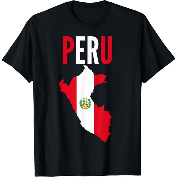 Playful Comfort Tee - Peruvian - Peru Country Map Flag T-Shirt