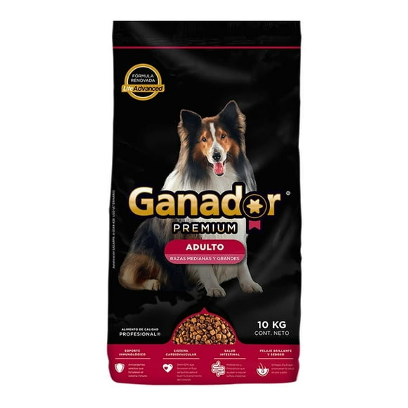 Alimento para Perro Ganador Premium Adulto Razas Medianas y Grandes 10 kg