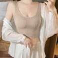 thumbnail image 2 of Diufon Women's Tank Top with Built in Bra Basic Camisole Wide Strap Shirt Bra Wrapped Chest Sport Crop Tops, 2 of 4