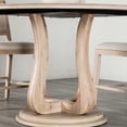 thumbnail image 5 of Furniture of America Auriol 54-inch Round Wood Counter Height Table, Distressed Natural, 5 of 7