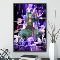 thumbnail image 3 of Póster autoadhesivo de One Piece Zoro Luffy, papel tapiz de dibujos animados para decoración del hogar, pintura impresa, arte de pared de anime, clásico, sangre caliente, 3 of 5