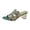 A-Green346, variant on Bibifish Womens Heeled Slide Sandals Glam Rhinestone Platform Heeled Slide Sandals Ladies Summer Party Bridal Formal Wear Heeled Slide Sandals
