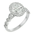 thumbnail image 2 of SuperJeweler 2 1/2 Carat Oval Shape Diamond Engagement Ring In 14 Karat White Gold For Women, 2 of 6