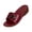 Wine, variant on Open Toe Comfort Sandals, Metal Stud Casual Slippers, Women's Clog Sandal Open Toe Slip On Slides Studded Low Heel Clogs With Studs Faux Wooden Sandals for Women Mules, Black 9