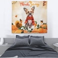 thumbnail image 3 of Happy Thanksgiving Chinese Crested with Turkey Pumpkins Autumn Vibes Tapestry Dog Lover Wall Hanging Backdrop Home Decor - 12018, 3 of 5
