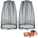 thumbnail image 1 of Apuakthei Malla de red, red para el cuello de la cara de insectos, abejas, mosquitos para cualquier amante del aire libre, con bolsas de transporte gratuitas (2 unidades, negro, tamaño grande, 1 of 8