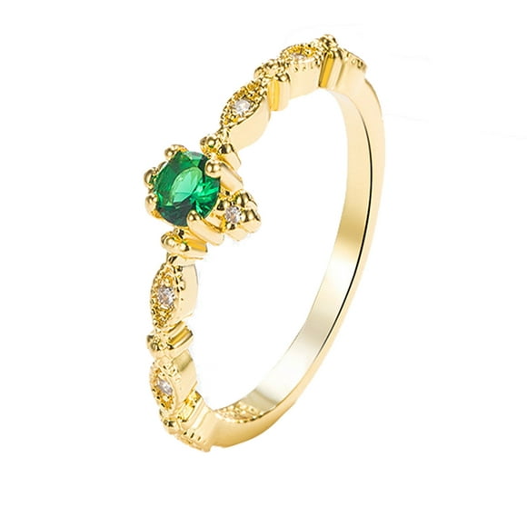 WREESH Luxury Shiny Jewelry Diamond Rings Wedding Bridal Rings Promise Rings
