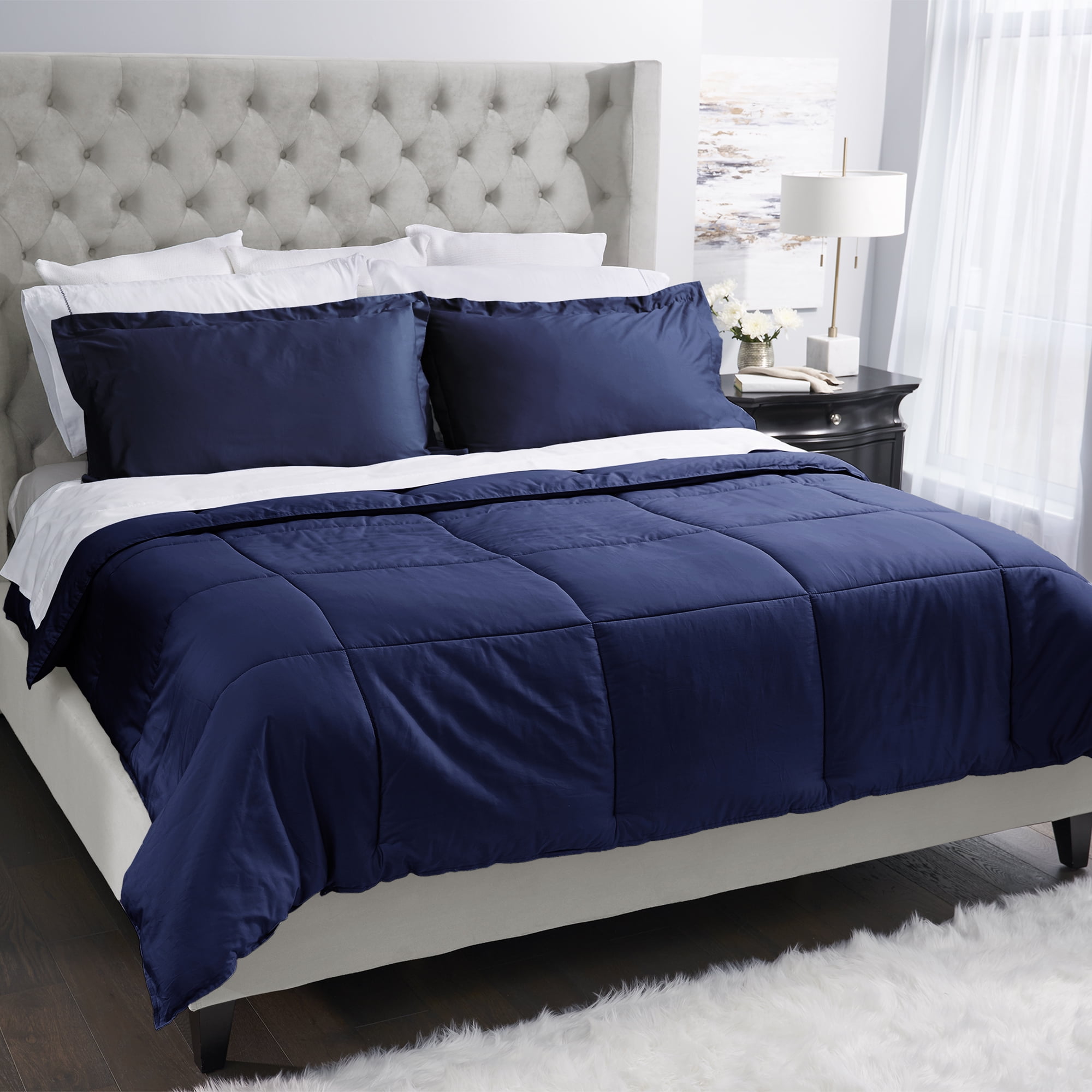 Covermade Easy Bed Making Down Alternative Comforter - Navy Full/Queen