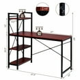 thumbnail image 2 of Gymax 47.5'' Computer Desk Writing Desk Study Table Workstation With 4-Tier Shelves, 2 of 9