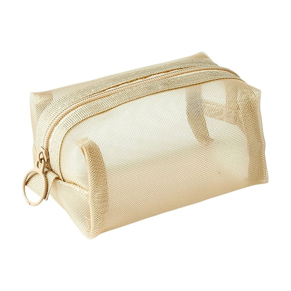 VENTORA Mini Portable Mesh Storage Bag with Zipper – Lightweight, Transparent Organizer for Cosmetics, Travel, Stationery, and Everyday Essentials