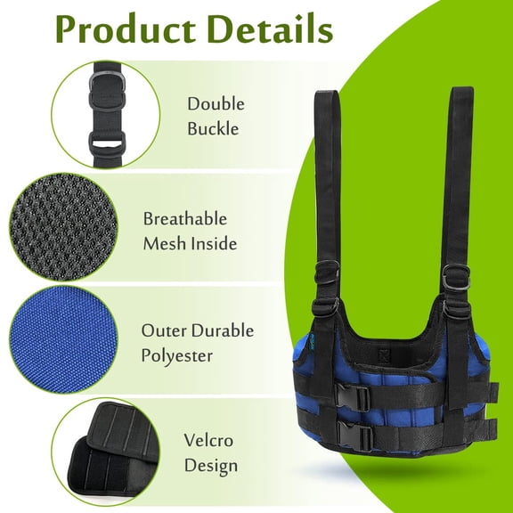 Back Stretcher Harness for Spinal Decompression, Lumbar Traction Belt & Inversion Table Alternative, Back Realignment Device for Herniated Disc Pain Relief – Large (42–50” Chest)