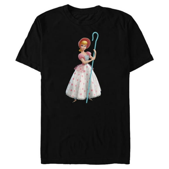 Disney Pixar Toy Story 4 Bo Peep is Here T-Shirt- Short Sleeve Blended T-Shirt for Adults - Customized-Black Snow Heather